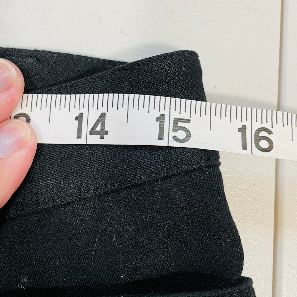 Lauren Ralph Lauren Adelle Black Cotton Stretch Button-Tab Waist Pants Size 6 - Picture 10 of 13
